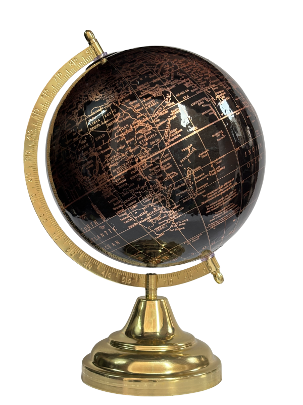 8 Inch Black Copper Display with Gold Arc
