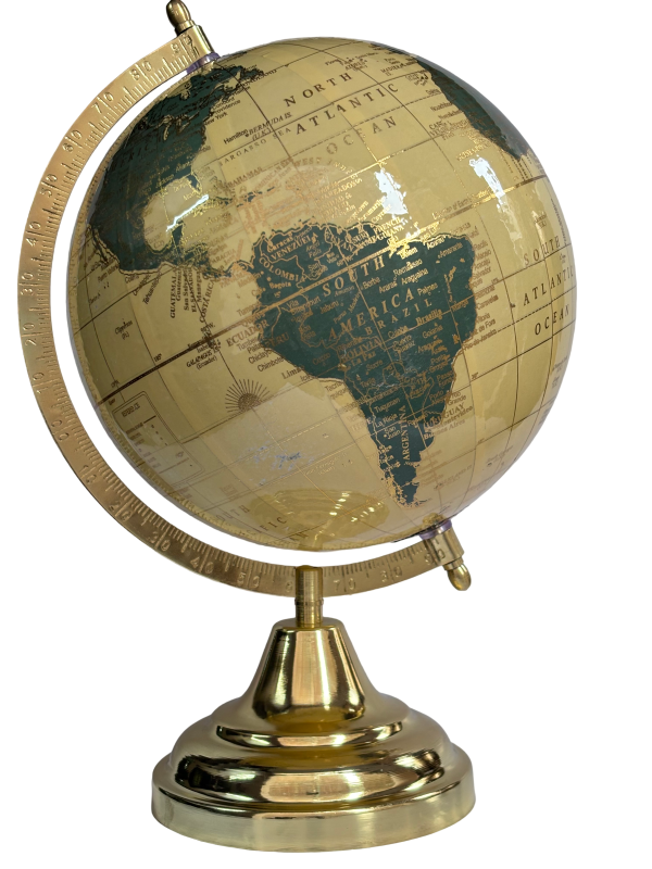 8 Inch Beige Green Display with Gold Arc
